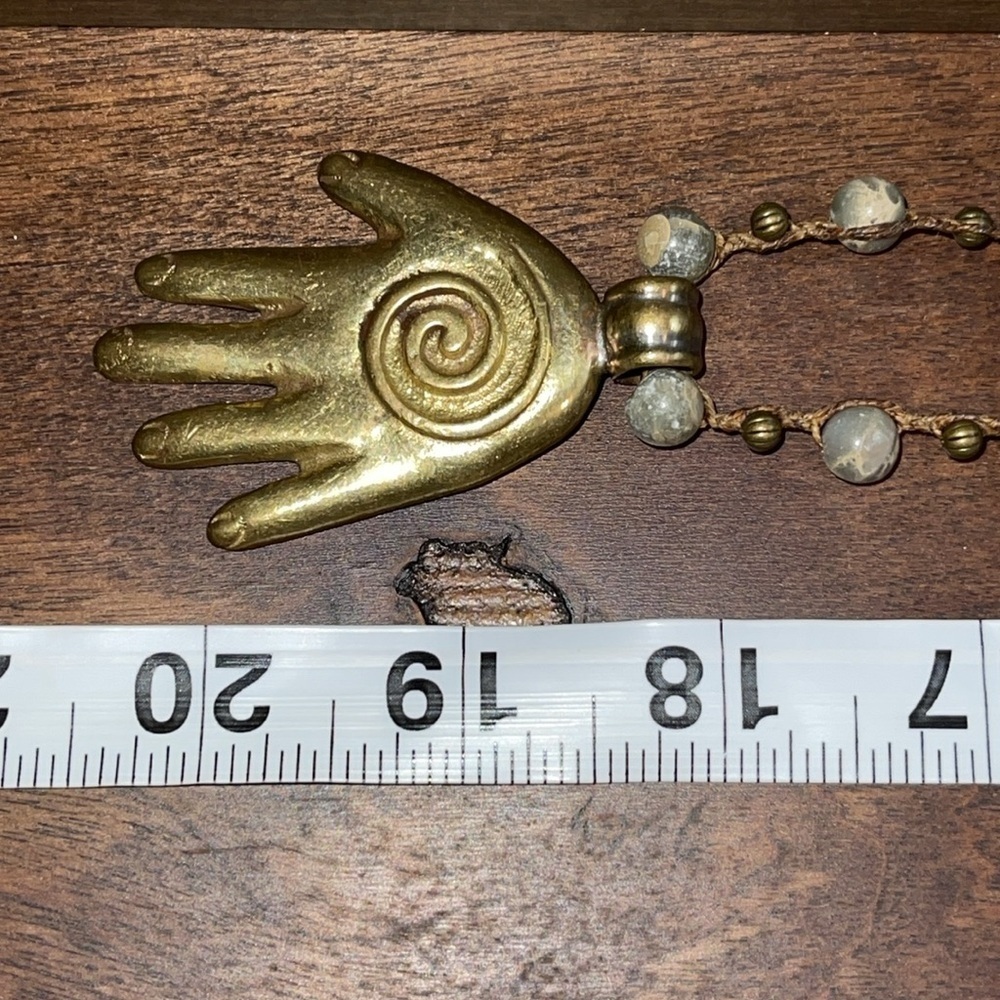 Hand of God Beaded Necklace 38” Total length - Picture 10 of 16
